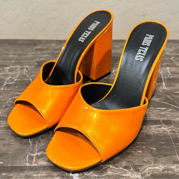 Paris Texas Anja Patent Leather Heeled Mules